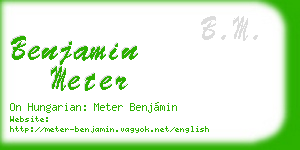 benjamin meter business card